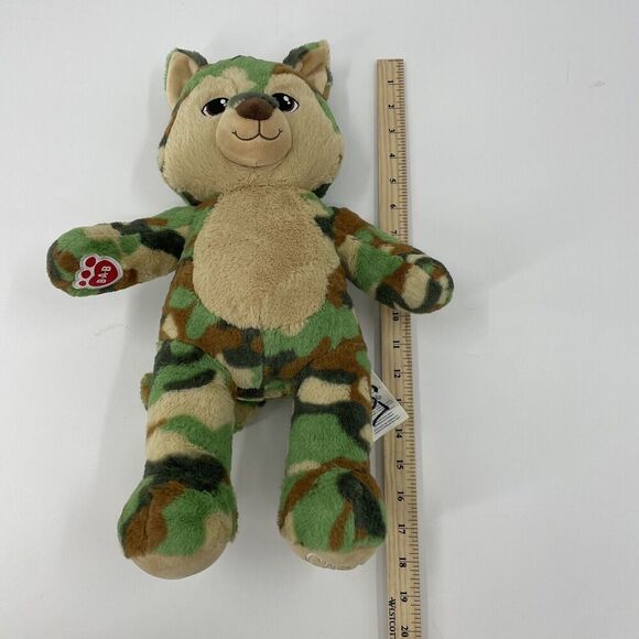 Build-A-Bear Great Wolf Lodge Camo Wolf Plush Camouflage 2022 Stuffed Animal - Picture 10 of 11